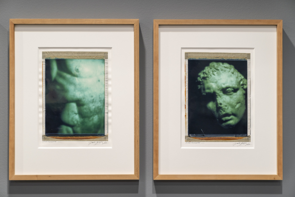 1. (testa) Paolo Gioli (1942-2022) LUMINESCENTE - Città del Vaticano, Museo Gregoriano Profano (Musei Vaticani), 2007 Polaroid applicata su cartoncino 29,1 x 21,4 cm (Polaroid e bordi), su cartoncino 35,0 x 25,0 cm 2. (torso) Paolo Gioli (1942-2022) LUMINESCENTE - Città del Vaticano, Museo Gregoriano Profano (Musei Vaticani), 2007 Polaroid applicata su cartoncino 29,1 x 21,4 cm (Polaroid e bordi), su cartoncino 35,0 x 25,1 cm Ph. FabianaFogagnolo